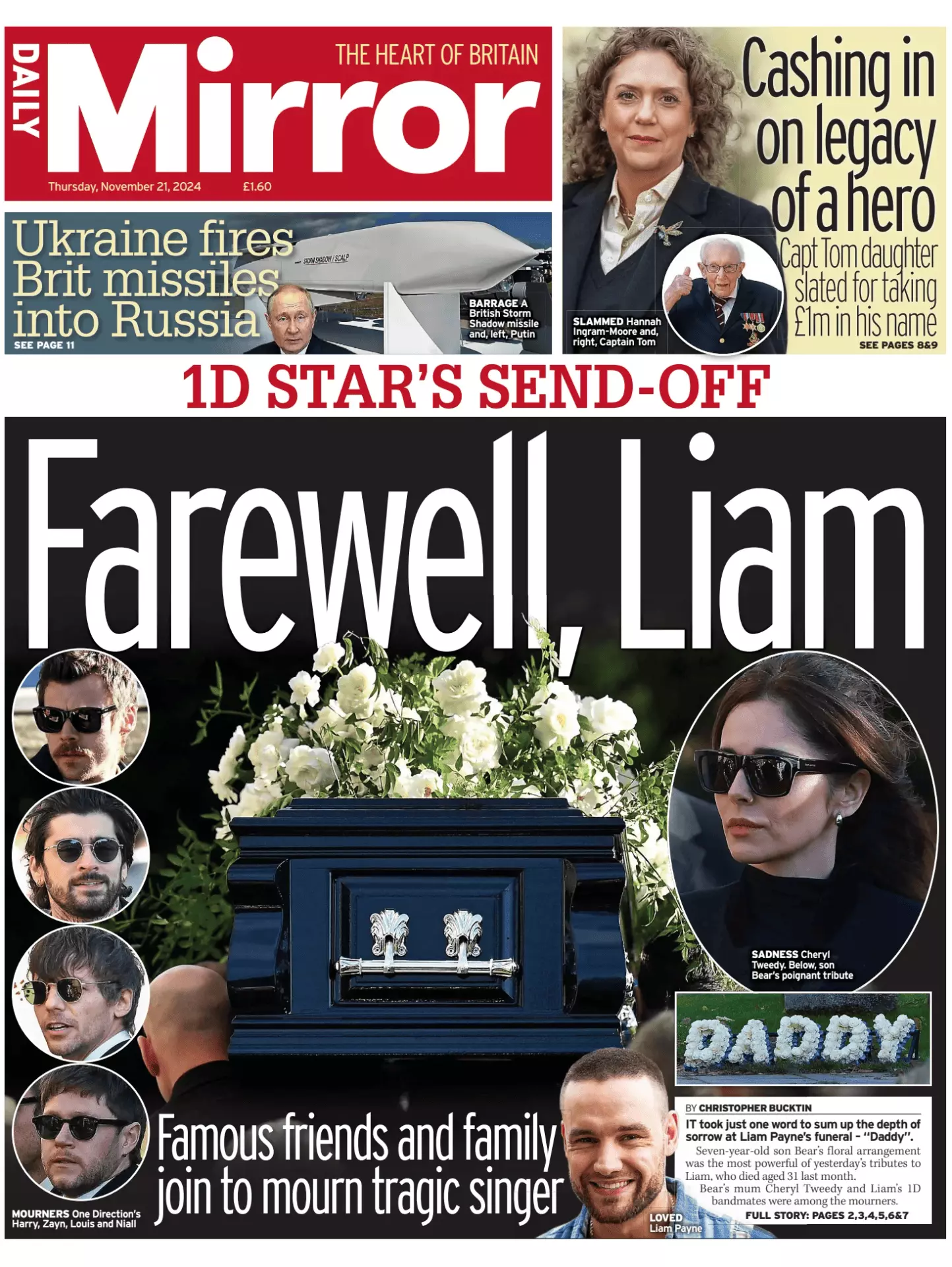 Prima-pagina-Daily Mirror-edizione-di-oggi-21-11-2024